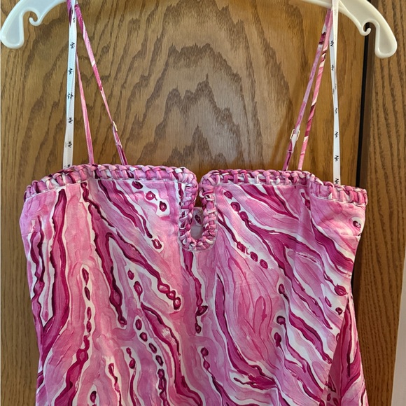 Aje Pink Mini Dress with Flowing Abstract Design - Picture 3 of 4